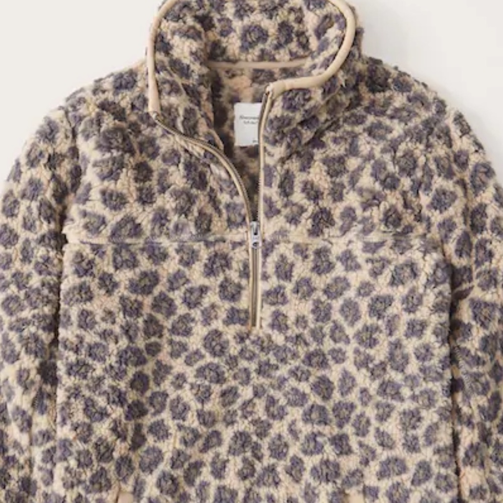 Abercrombie & Fitch Half-zip Sherpa